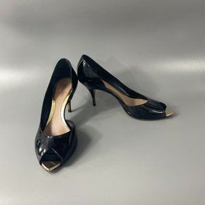 Sebastian Milano Open-toe Décolleté In Black, Size 38.5